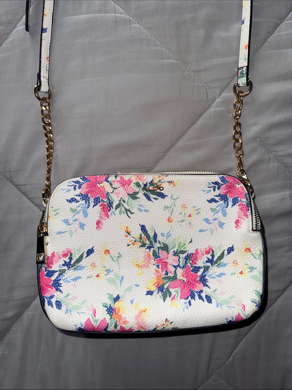 ALDO Floral White Crossbody Bag